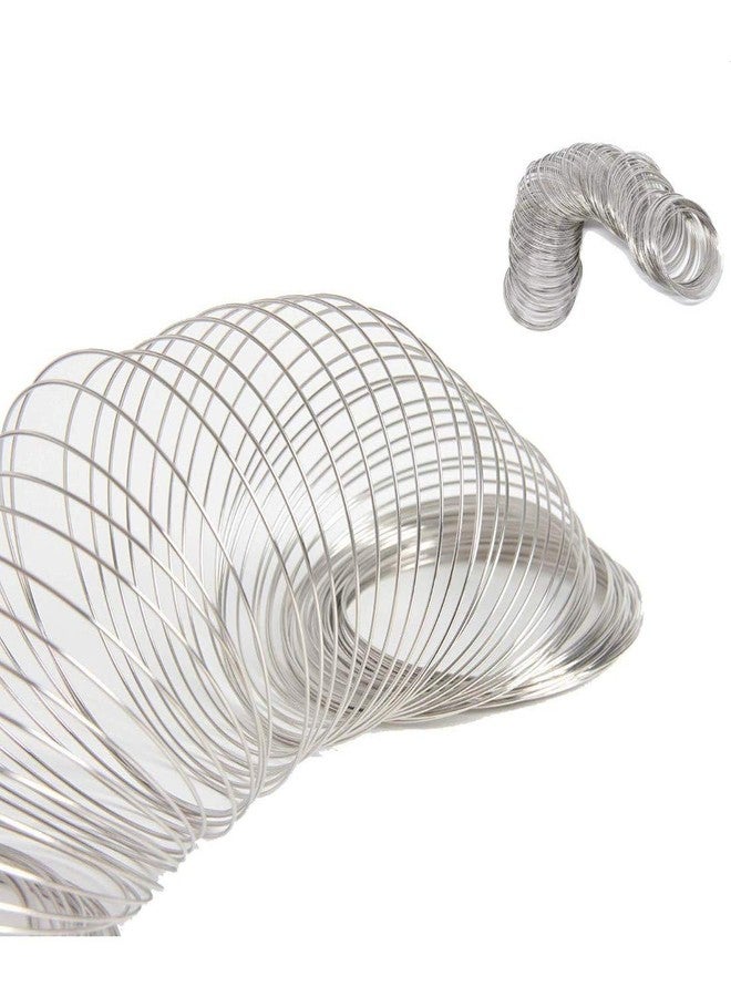 دي آي واي كرافتس تصميم حرف يدوية رقم 3، عبوة من 200 قطعة، سلك مجوهرات، سلك خرز فضي اللون لصنع أساور من الفولاذ الصلب لتغليف الأسلاك (عبوة من (تصميم رقم 3، عبوة من 200 قطعة) - Image 2